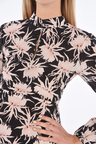 Silk Floral bodycon Dress