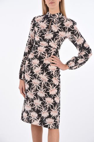 Silk Floral bodycon Dress