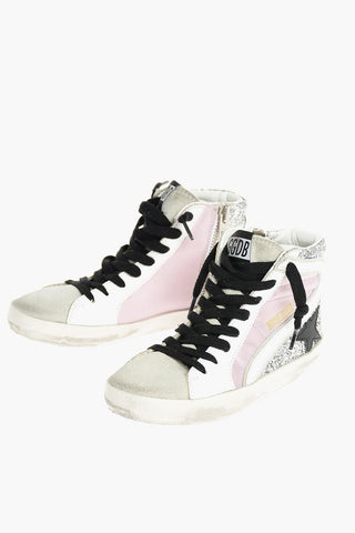 Leather Glittered Sneakers