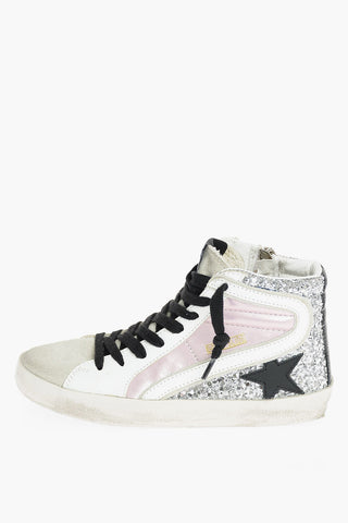 Leather Glittered Sneakers