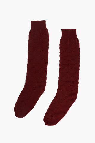 Virgin Wool Embroidered Socks
