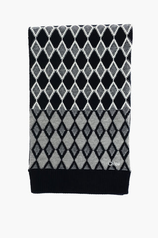 Wool and Cotton Embroidered Scarf