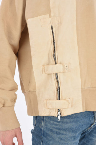 Felpa hoodie con dettaglio zip