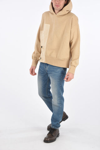 Felpa hoodie con dettaglio zip