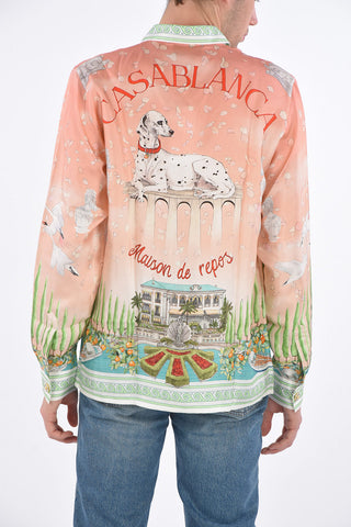 silk printed shirt
