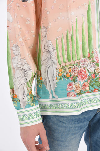 silk printed shirt