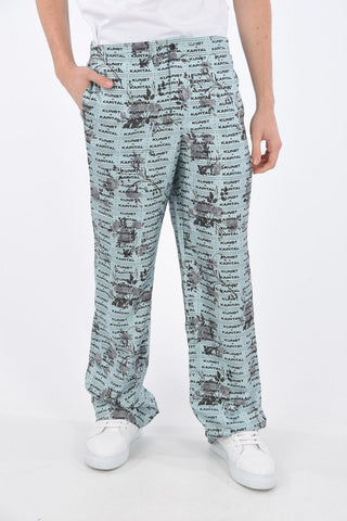 SIlk Pants WALLPAPER with KUNST KAPITAL Print