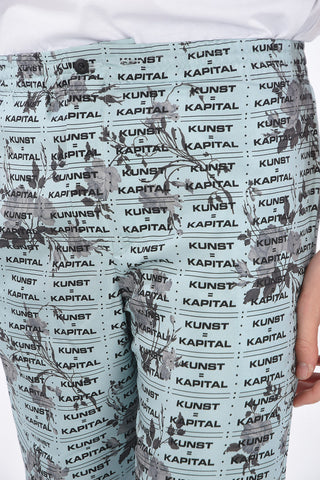 SIlk Pants WALLPAPER with KUNST KAPITAL Print