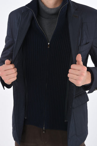 ID Blazer Imbottito con Dettagli in Maglia Removibili