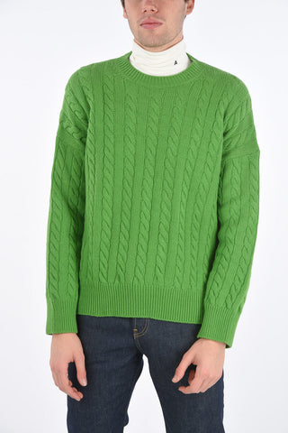 wool cable knit sweater