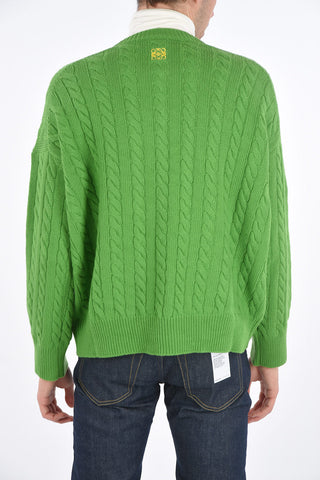 wool cable knit sweater