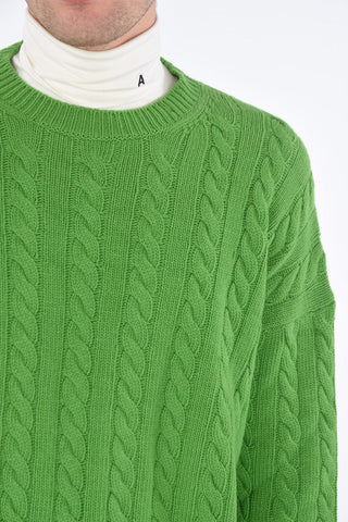 wool cable knit sweater