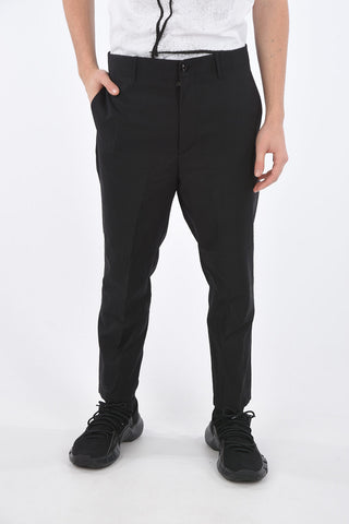 Virgin Wool Pants with Ankle Zip