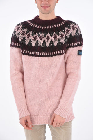 Cable Knit Oversized Crew-neck Sweater