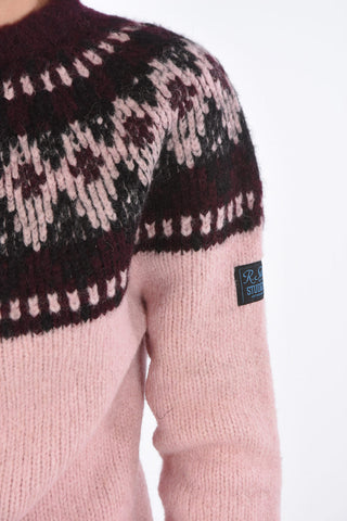 Cable Knit Oversized Crew-neck Sweater