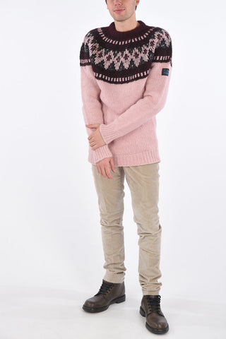 Cable Knit Oversized Crew-neck Sweater