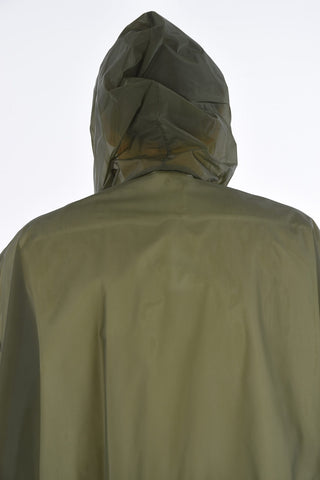 Giacca a Vento Lunga con Coulisse in Vita e Maxi Tasche