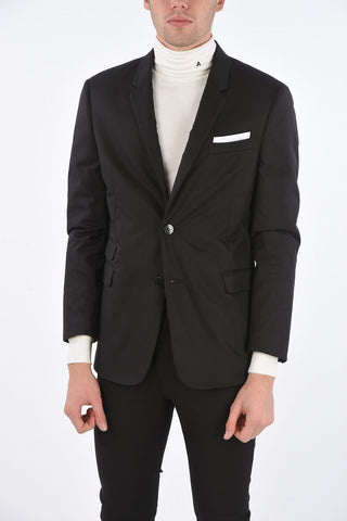 SLIM FIT Blazer with Notch Lapel and Flap Pockets