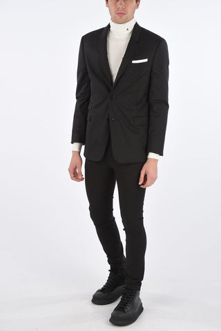 SLIM FIT Blazer with Notch Lapel and Flap Pockets