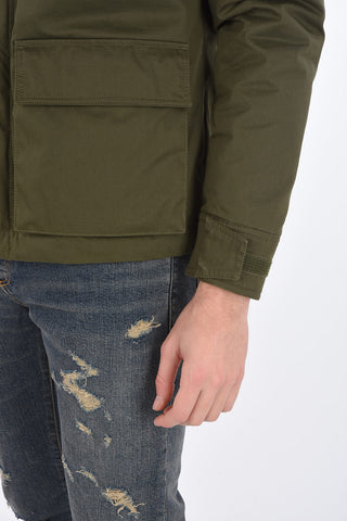piumino con chiusura zip e cappuccio