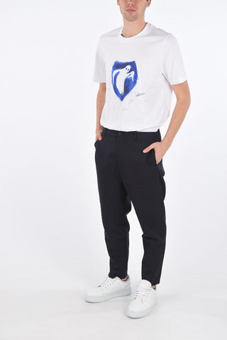 Pantalone Drop Crotch in Lana Vergine