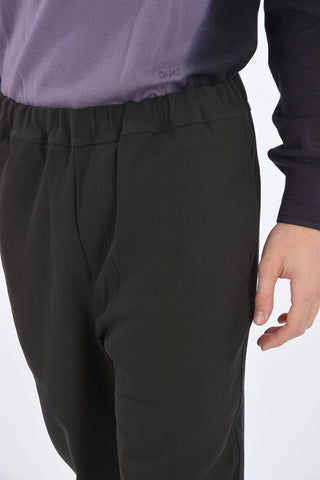 Pantaloni Crop in Cotone con Elastico in Vita