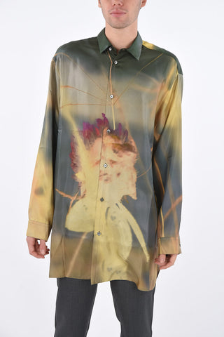 Silk Printed Oversized Shirt