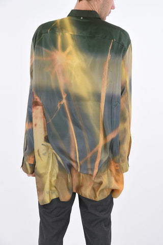 Silk Printed Oversized Shirt