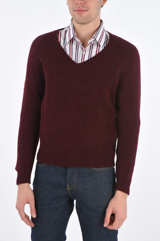 wool v-neck sweater