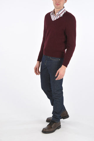 wool v-neck sweater