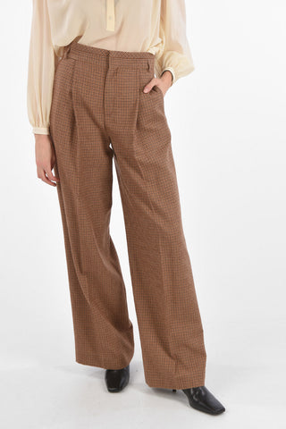 Houndstooth Single Pleated Pants