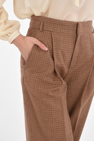 Houndstooth Single Pleated Pants