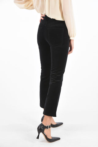 4 Pockets Boot Cut Velvet Pants with Belt Loops