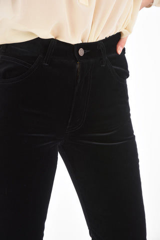 4 Pockets Boot Cut Velvet Pants with Belt Loops