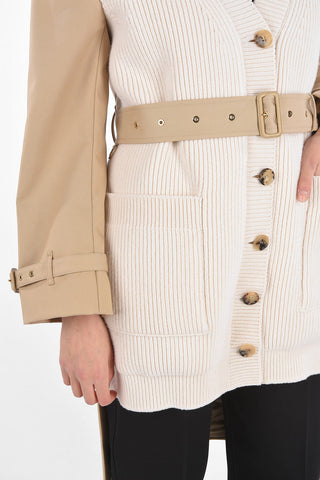 Quilted Trench with Wool Front Part