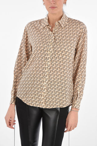 Unicorn Printed Silk JULIETTE Shirt