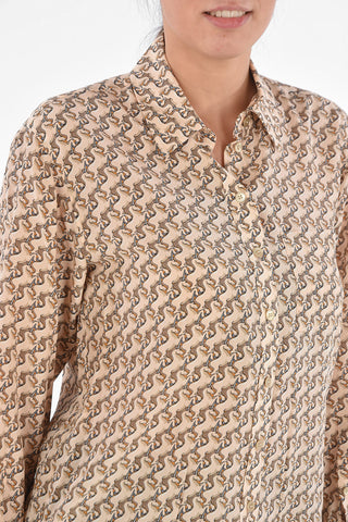 Unicorn Printed Silk JULIETTE Shirt