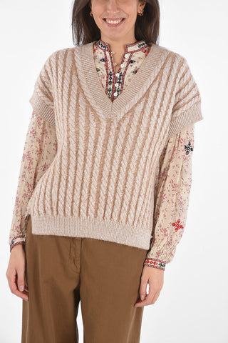 Kable Knit Boxy Vest