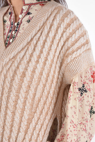 Kable Knit Boxy Vest