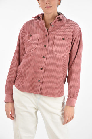 Corduroy Shirt with Double Breast-pocket