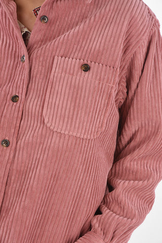 Corduroy Shirt with Double Breast-pocket