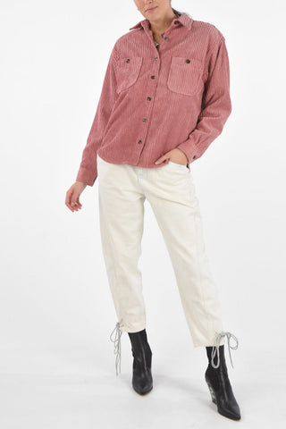 Corduroy Shirt with Double Breast-pocket