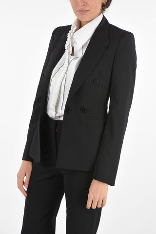 Double-breasted Blazer with Flush Pockets and Back Split