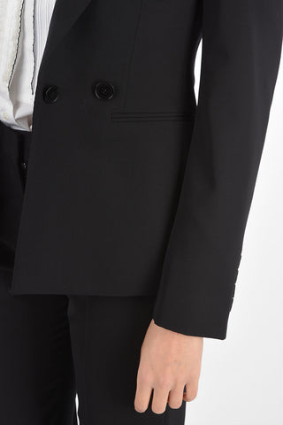 Double-breasted Blazer with Flush Pockets and Back Split