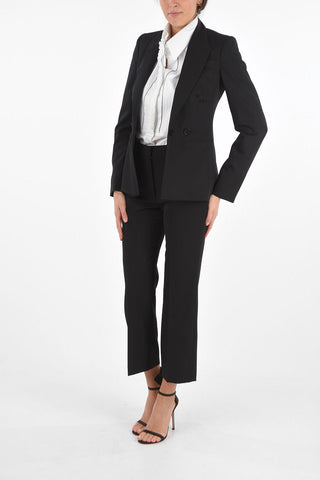 Double-breasted Blazer with Flush Pockets and Back Split