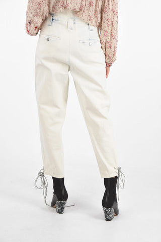 Light Wash Regular Fit Denims with Ankle Laces