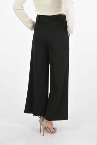 Palazzo Pants with Belt Loops and Hidden Fastening