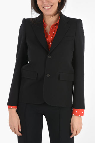 2 Buttons Lined Blazer with Flap Pockets