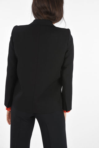 2 Buttons Lined Blazer with Flap Pockets