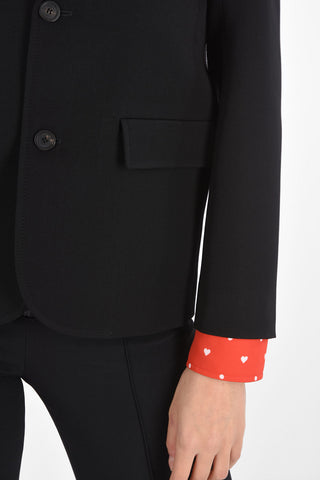 2 Buttons Lined Blazer with Flap Pockets